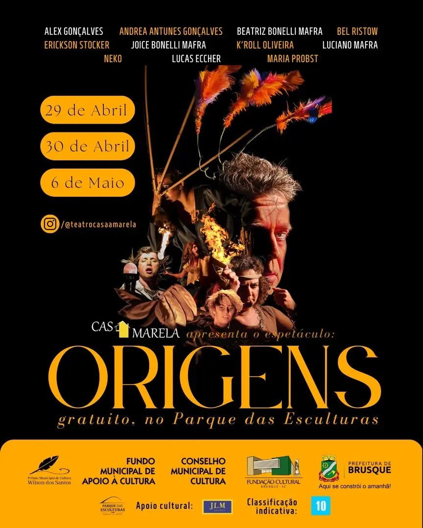 Teatro Casa Amarela apresenta espet&aacute;culo gratuito no Parque das Esculturas