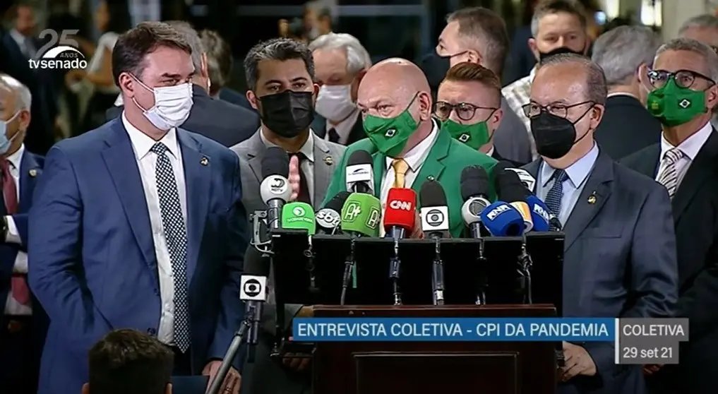 Luciano Hang concede entrevista coletiva ap&oacute;s participa&ccedil;&atilde;o em CPI da Covid