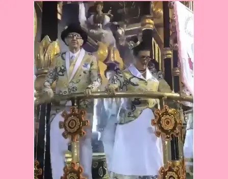 V&iacute;deo: Brusquense Walter Orthmann, 98 anos, desfila pela Rosas de Ouro, em S&atilde;o Paulo