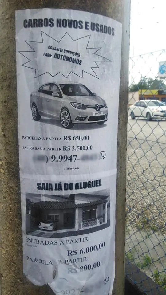 Publicidade irregular no bairro Dom Joaquim