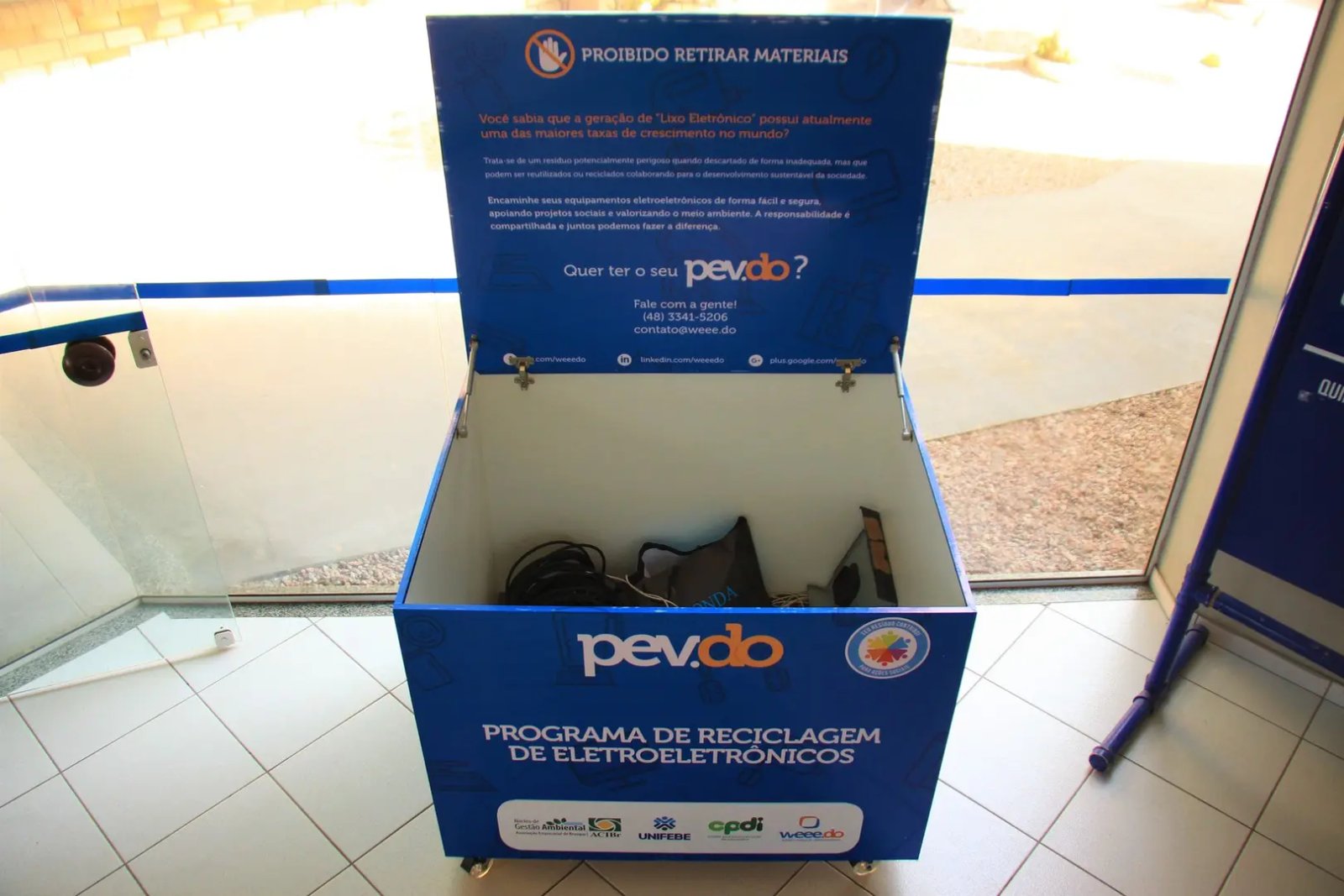 UNIFEBE &eacute; ponto de coleta de lixo eletr&ocirc;nico