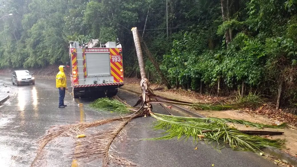 Forte chuva deixa ruas alagadas 