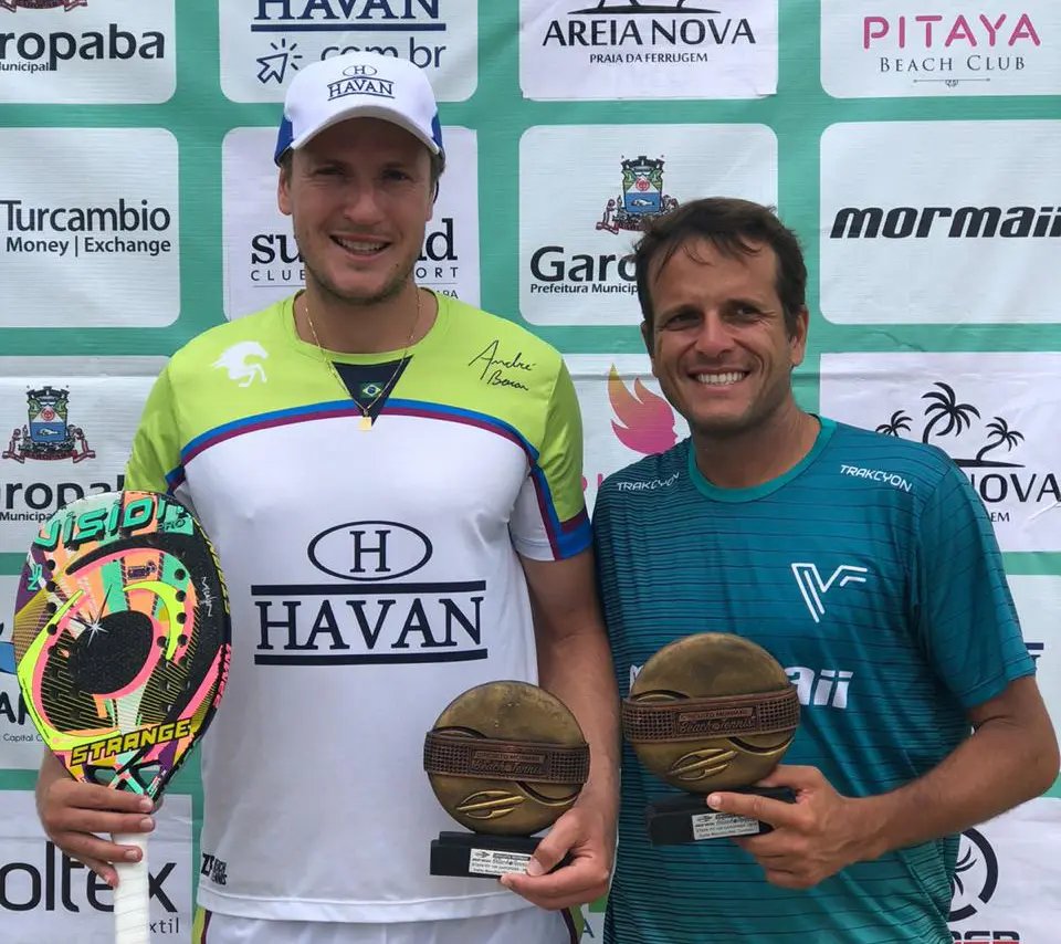 Andr&eacute; Baran e Vini Font s&atilde;o Campe&otilde;es do &ldquo;Garopaba Open de Beach Tennis&ldquo;