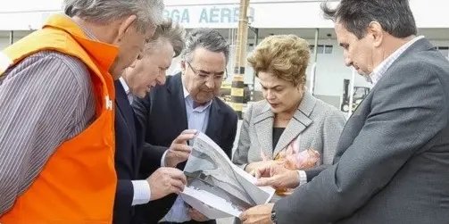 Quarenta e cinco minutos, foi o que durou visita de Dilma Rousseff em SC 