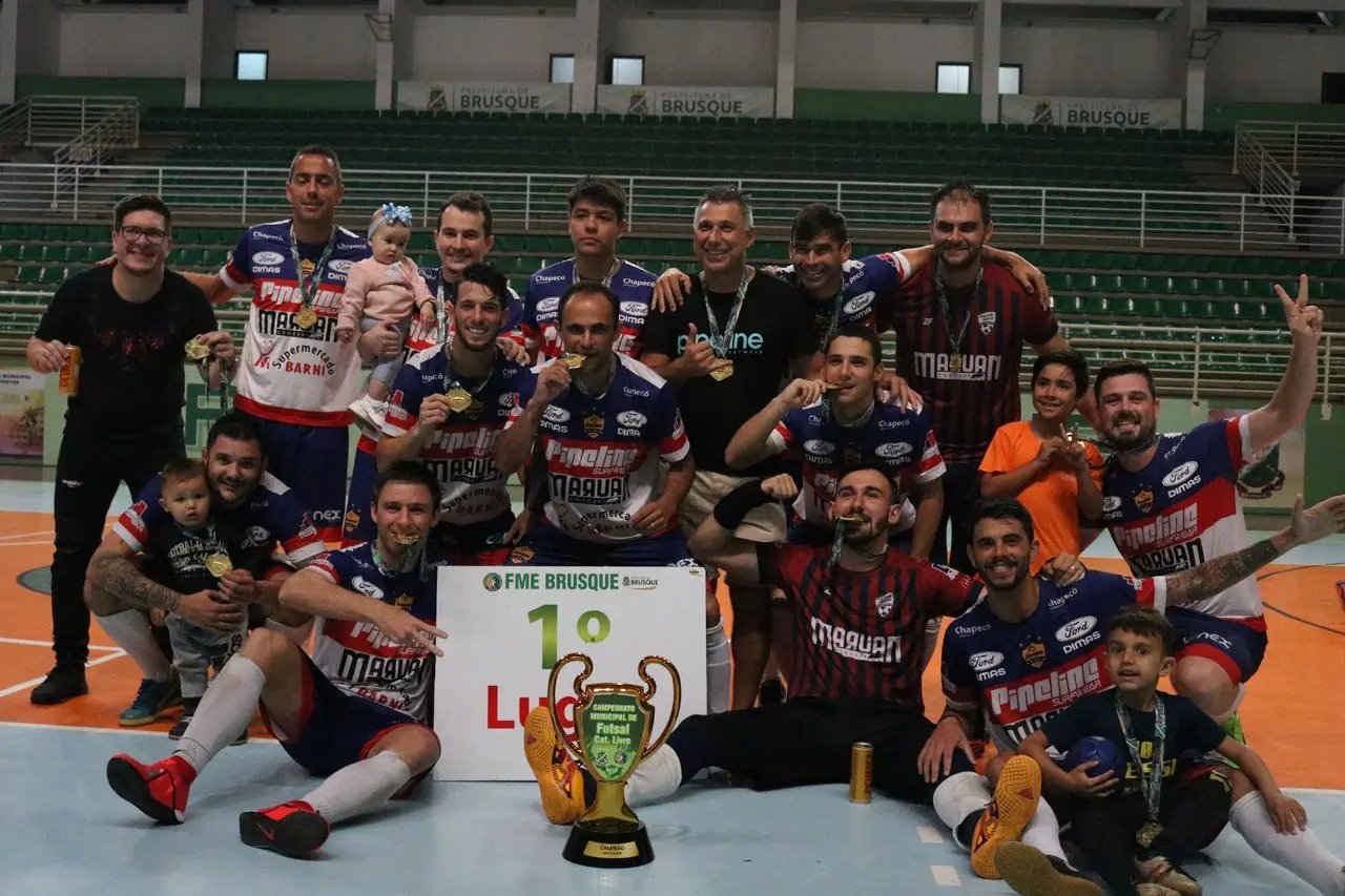 Pipeline &eacute; a campe&atilde; do Municipal de Futsal de Brusque