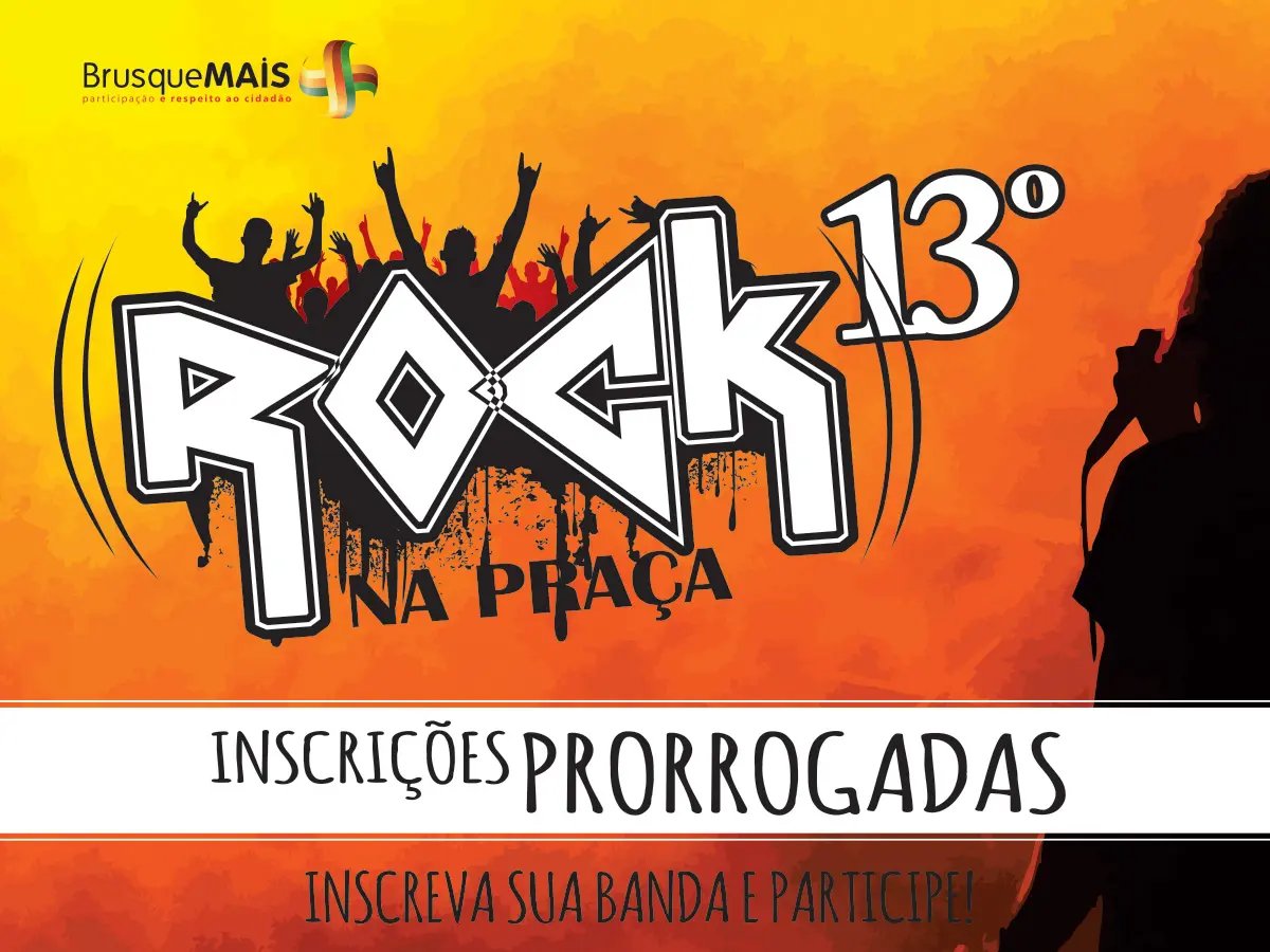 Continuam inscrições para o Rock na Praça