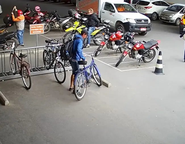 Câmeras flagram ladrão abusado