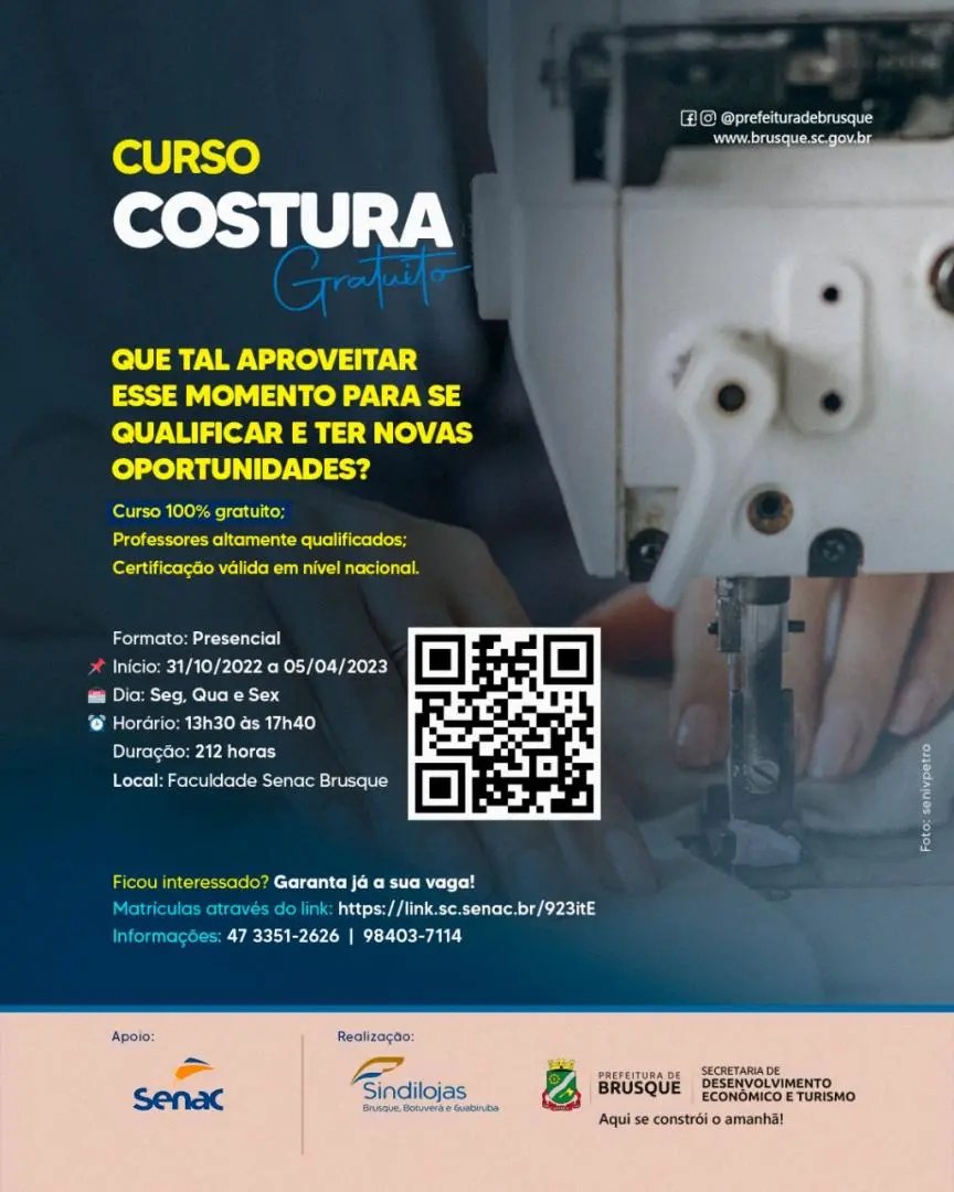 Prefeitura de Brusque e Sindilojas oferecem novos cursos gratuitos de qualifica&ccedil;&atilde;o profissional
