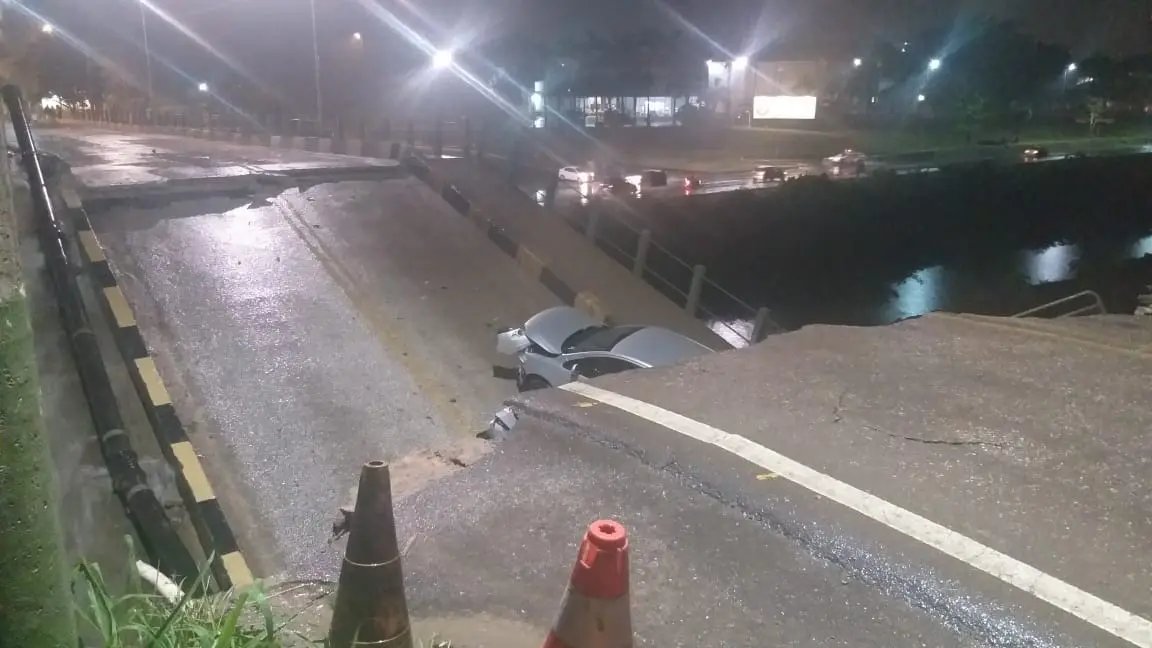 Acidente com ponte Santos Dumont n&atilde;o deixou v&iacute;timas