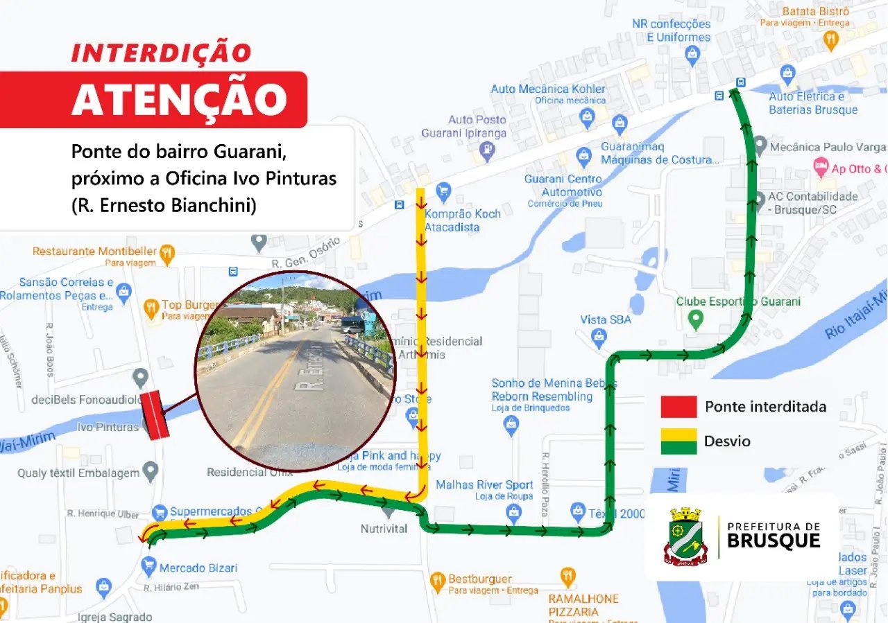 Rua Ernesto Bianchini ser&aacute; interditada na pr&oacute;xima segunda-feira (19)
