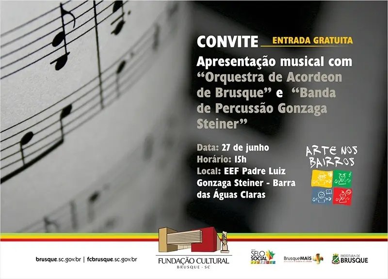 Evento deste sábado será em Barra das Águas Claras