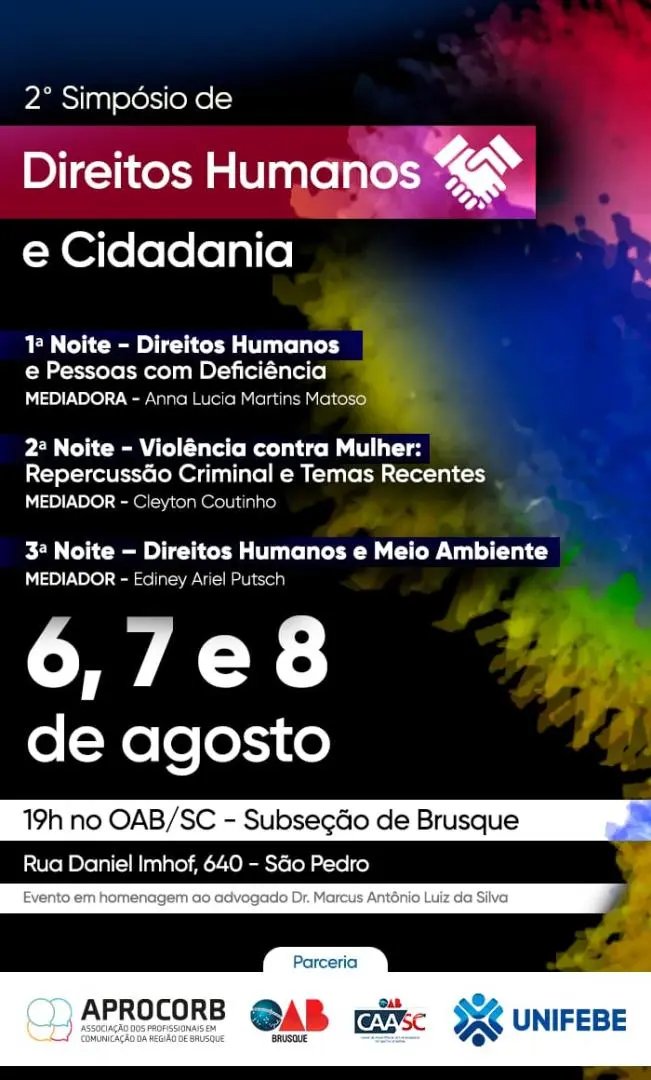 2&ordm; Simp&oacute;sio de Direitos Humanos e Cidadania  come&ccedil;a nesta ter&ccedil;a-feira