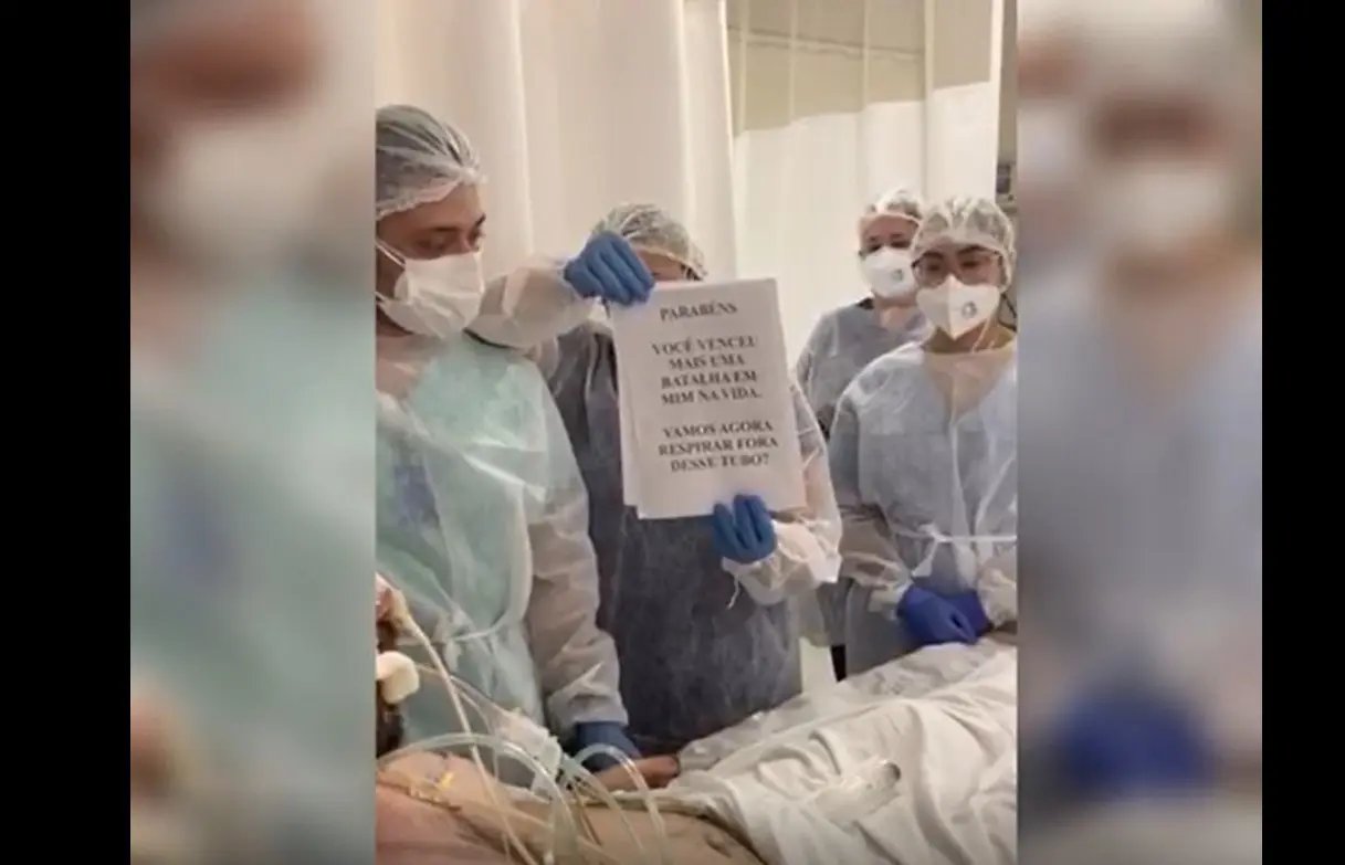 (V&Iacute;DEO) Depois de 14 dias na UTI paciente vence o Coronav&iacute;rus, em Brusque