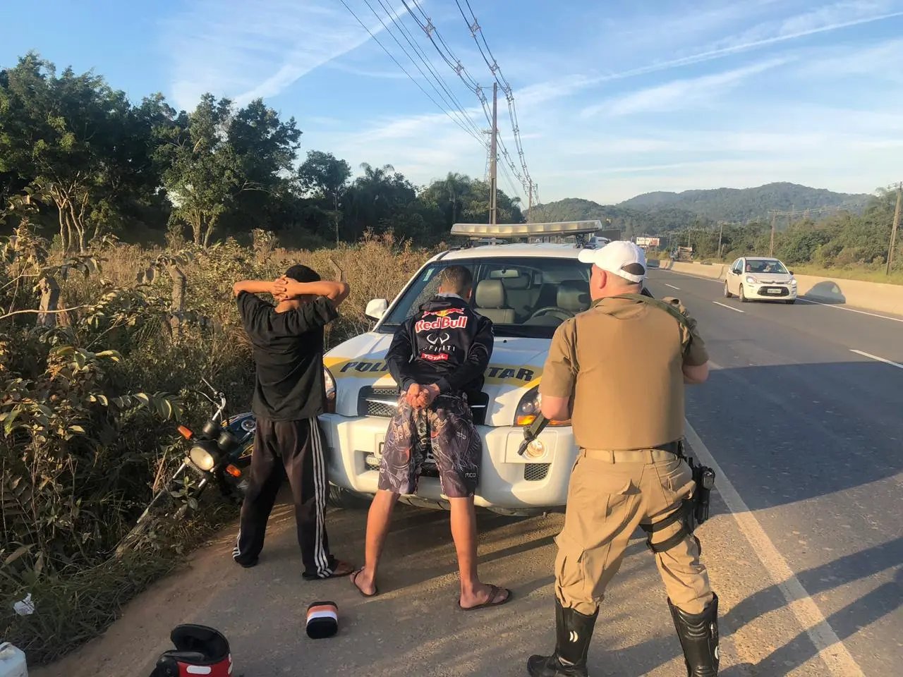 Menor &eacute; pego pela PMRv quando tentava fugir na rodovia Ant&ocirc;nio Heil