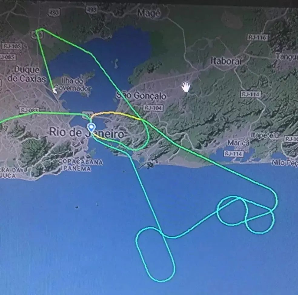 Tempo ruim faz avi&atilde;o do Brusque arremeter duas vez no Rio de Janeiro