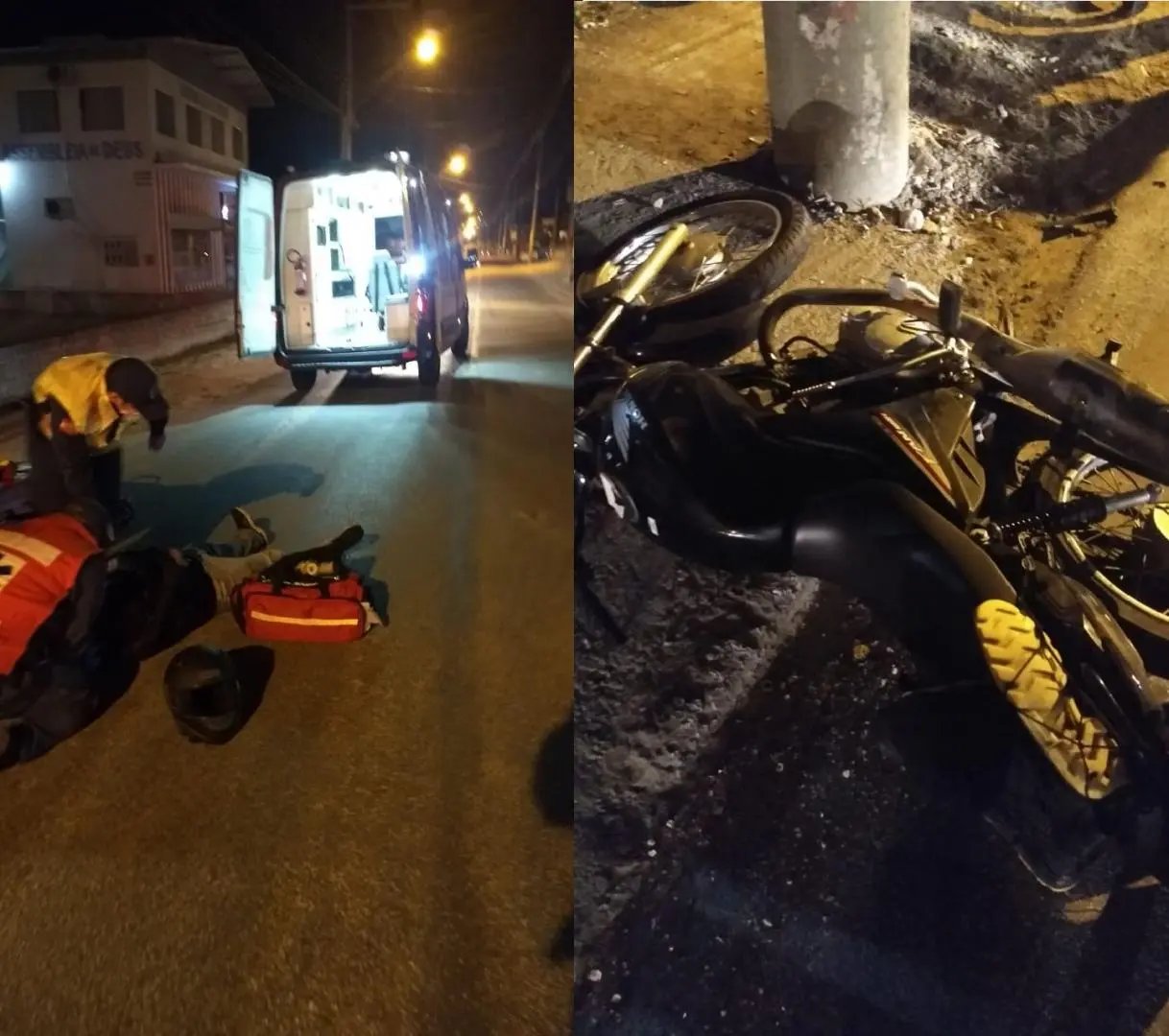 No Rio Branco motociclista fica ferido ap&oacute;s se envolver em acidente com carro