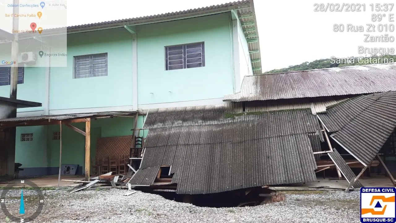 Fortes chuvas causam mais de 30 ocorr&ecirc;ncias em Brusque no final de semana