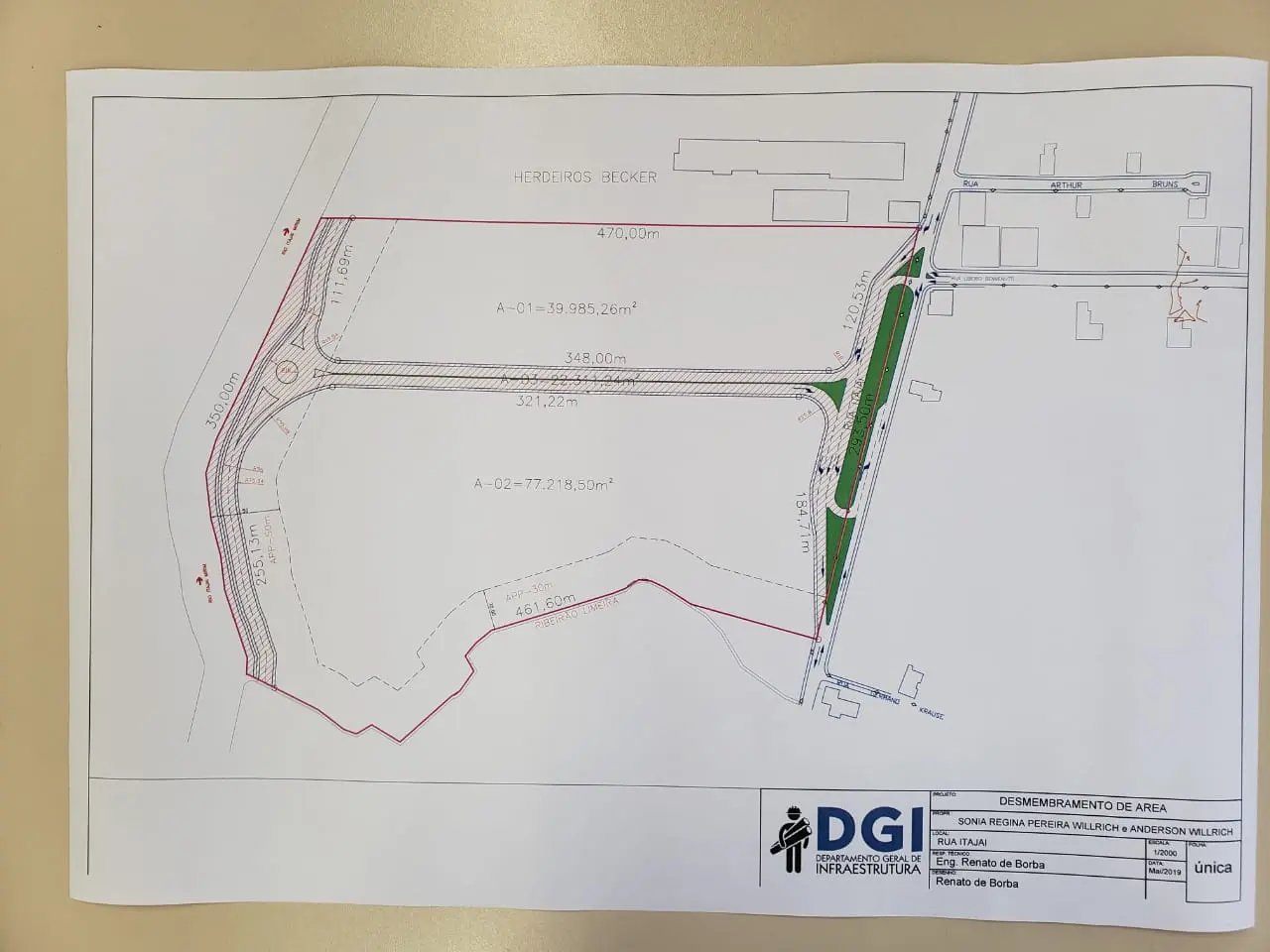 Prefeitura implementar&aacute; nova rua entre Rua Itaja&iacute; e Beira Rio