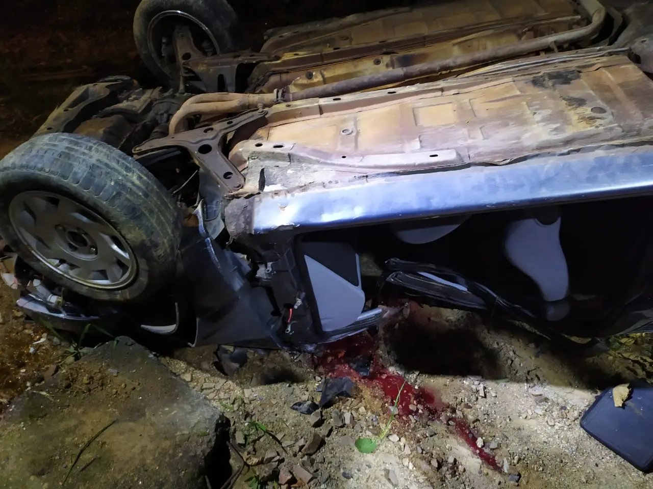 Morte ap&oacute;s capotamento nesta madrugada em Brusque