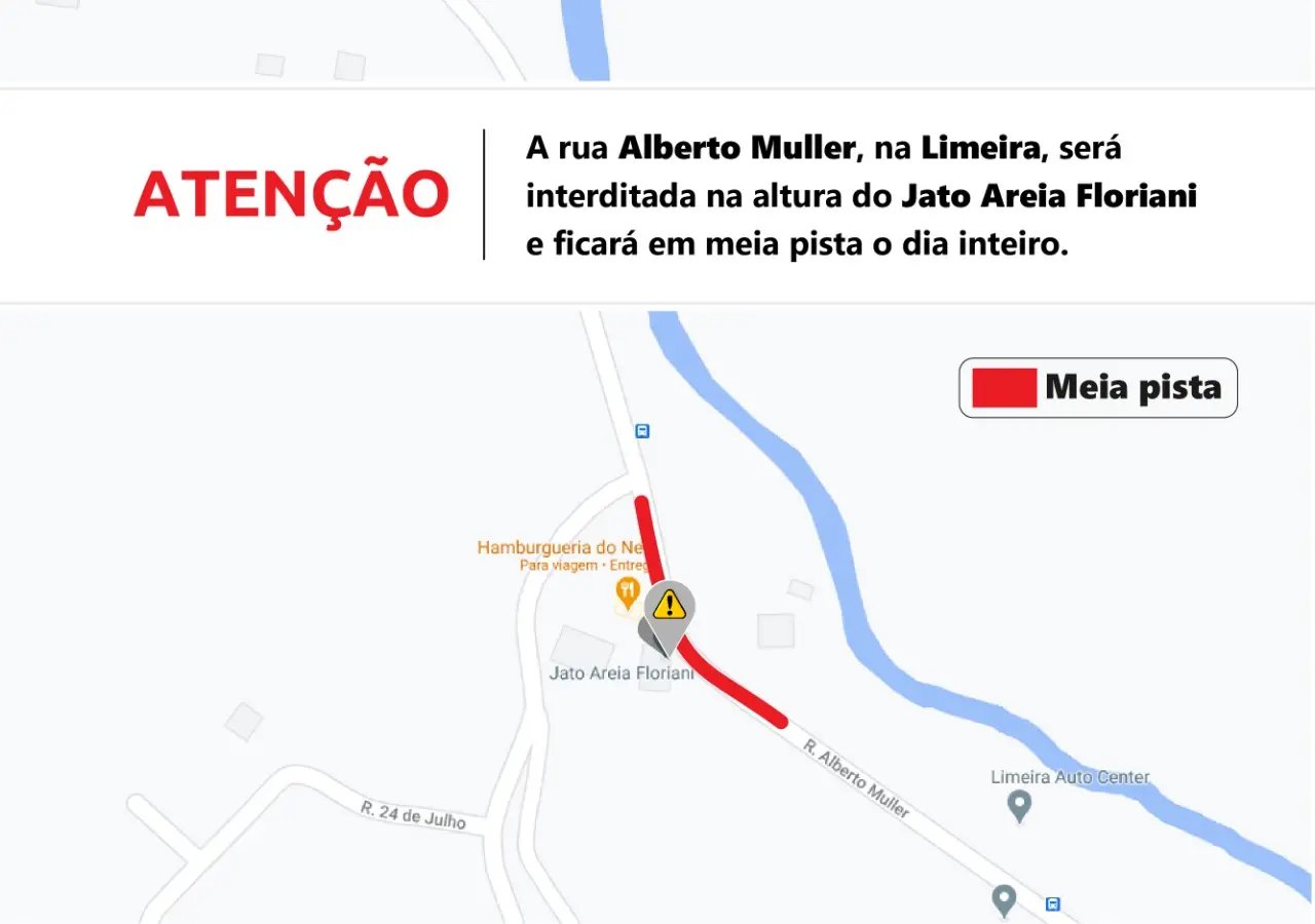 Ruas em meia pista: Obras na tubula&ccedil;&atilde;o de esgoto acontecem no domingo (7)