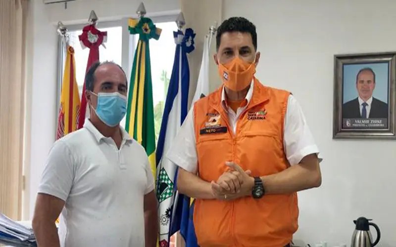 Coordenador da Defesa Civil regional visita Guabiruba