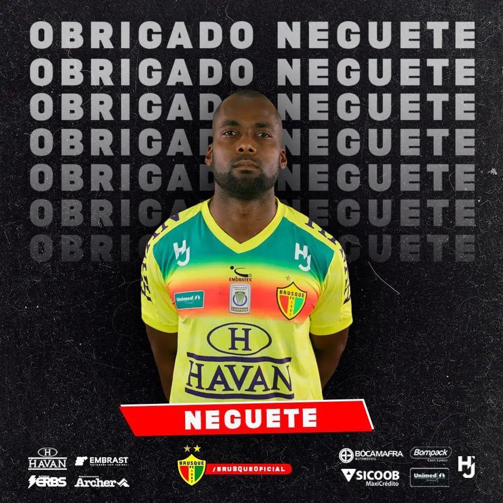 Neguete  n&atilde;o tem contrato renovado, e se despede do Brusque