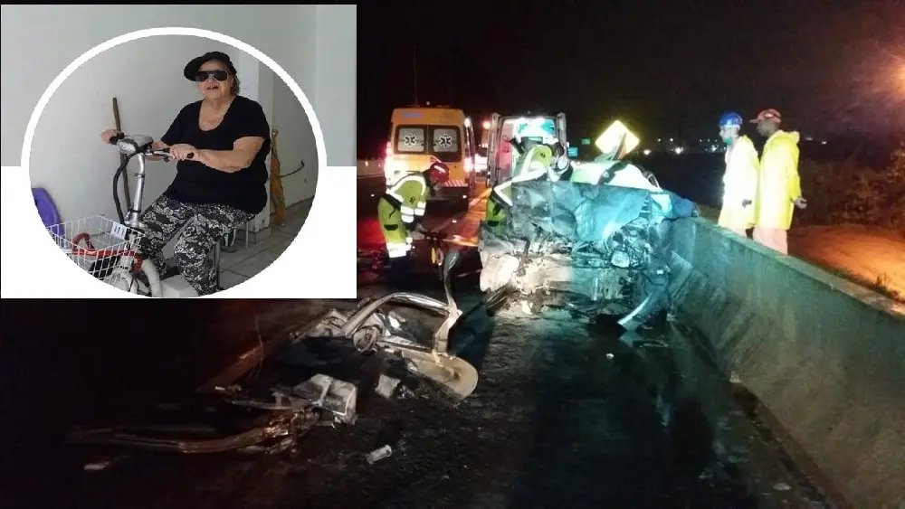 Idosa morre ao bater com o carro na contram&atilde;o da BR-101