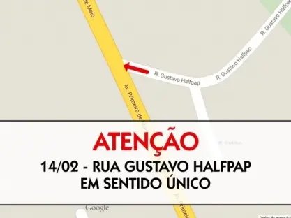 Trânsito na rua Gustavo Halfpap estará em meia pista