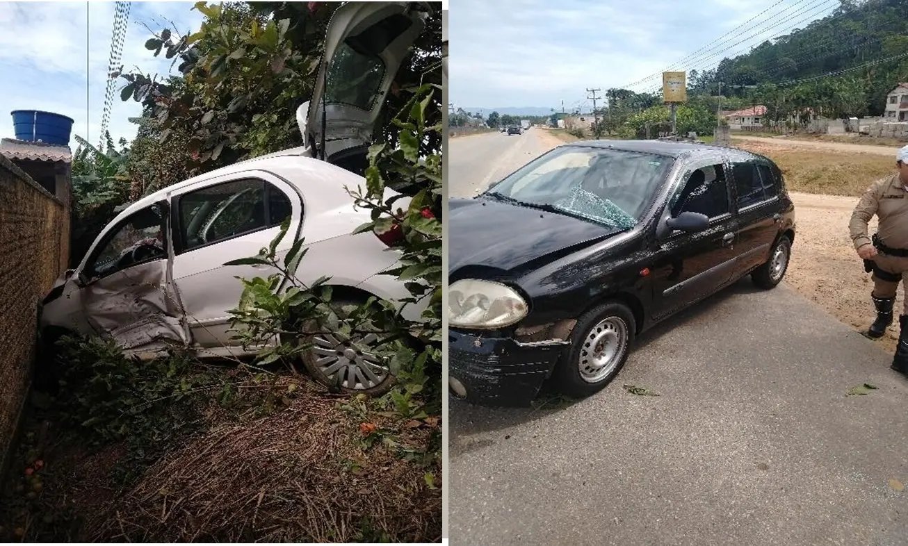  Acidente na SC 410, deixa pessoa ferida