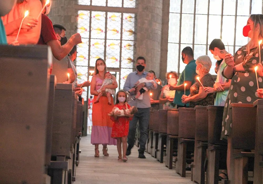 Missa de Natal na igreja Matriz S&atilde;o Lu&iacute;s Gonzaga 