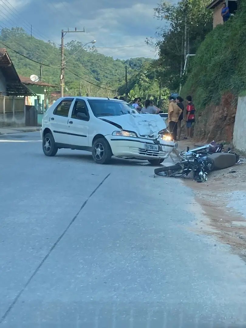 Motociclista fica ferido ap&oacute;s acidente, no Po&ccedil;o Fundo
