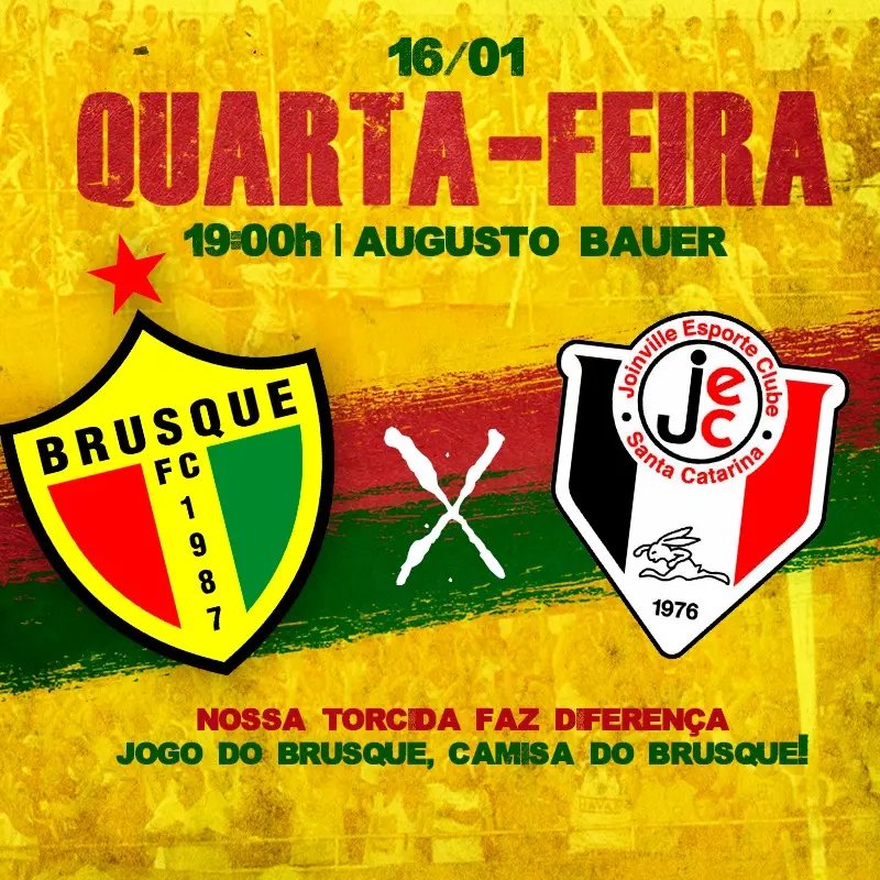 Ingressos para a estreia do Brusque no Catarinense começam a ser vendidos nesta terça-feira (15)