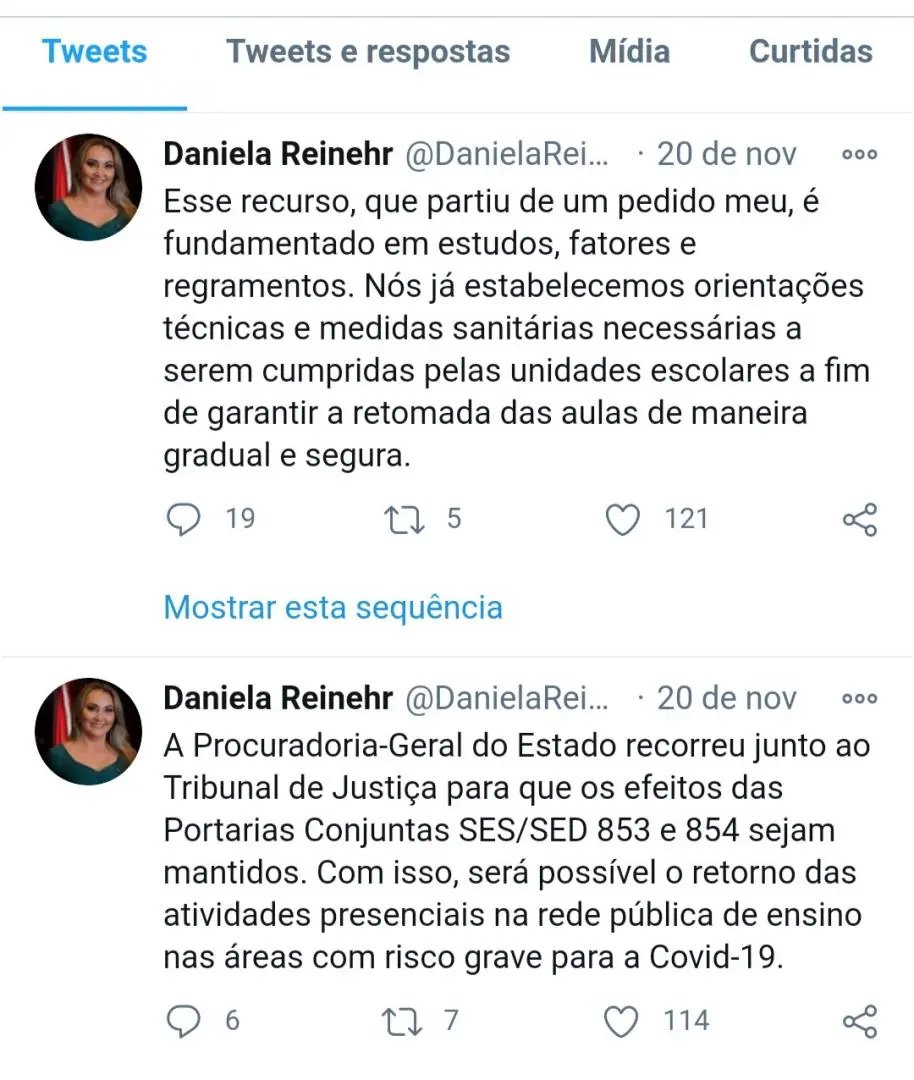 Publicada em Di&aacute;rio Oficial decis&atilde;o de retomada das aulas no Estado, Governadora comenta em suas redes 