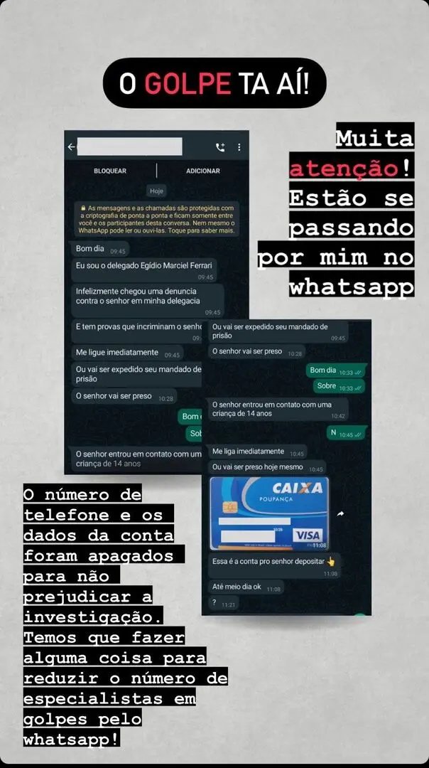 Foto e nome de delegado s&atilde;o usados por golpistas