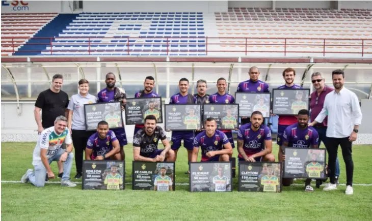 Brusque FC faz homenagem a atletas com 50, 100 e 150 jogos