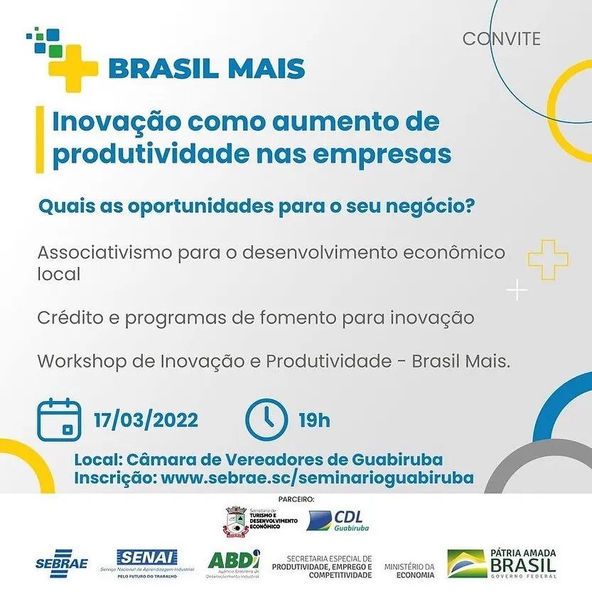 Guabiruba recebe Semin&aacute;rio com o tema de inova&ccedil;&atilde;o 