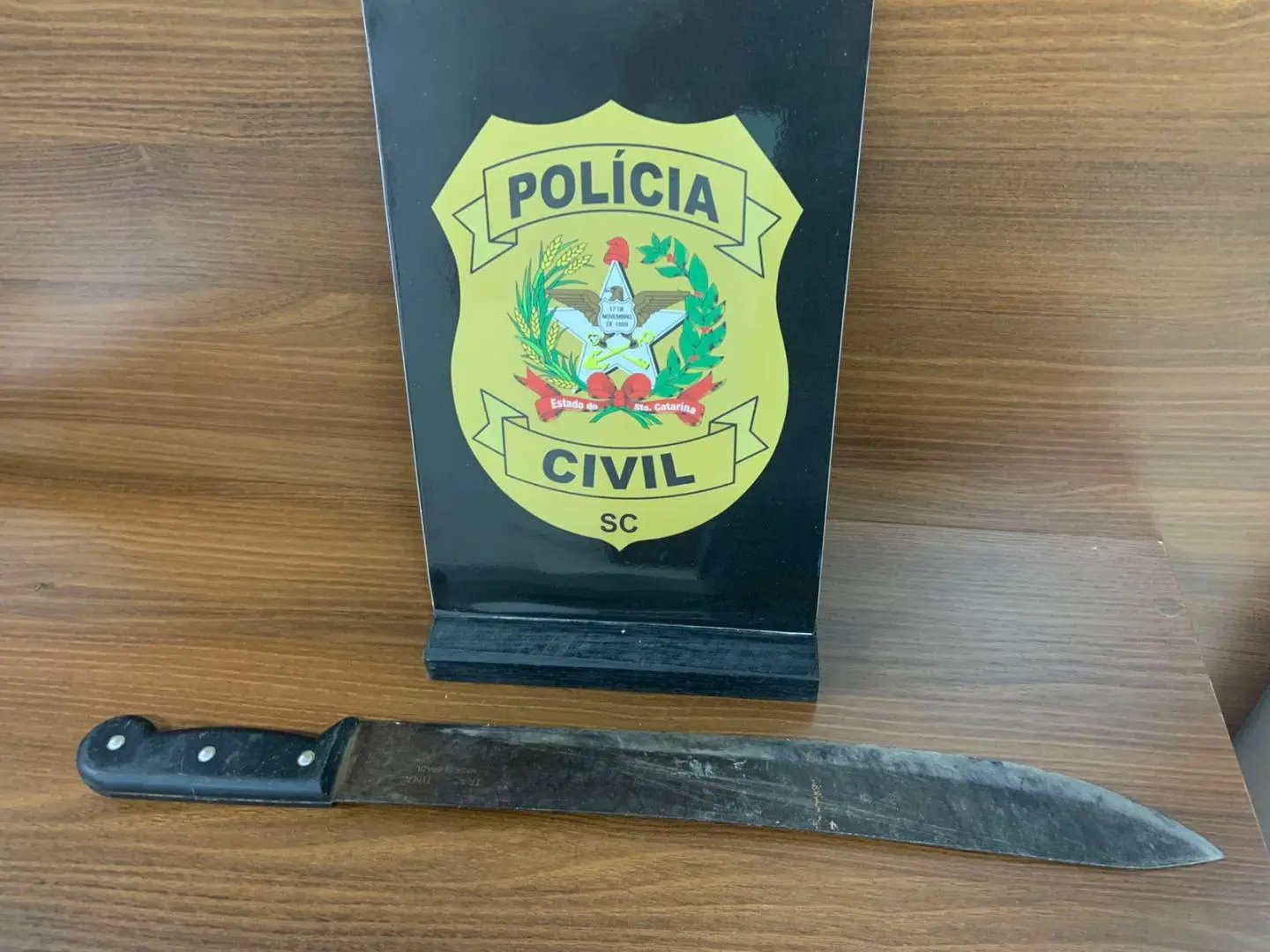 Armado com fac&atilde;o, homem resiste &agrave; pol&iacute;cia ao ser preso