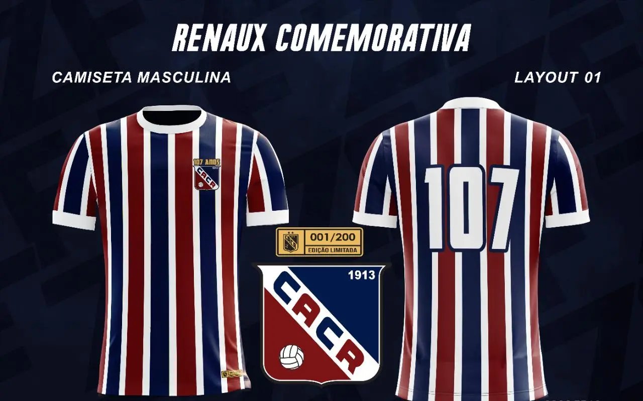 Carlos Renaux lan&ccedil;a camisa alusiva aos 107 anos de funda&ccedil;&atilde;o