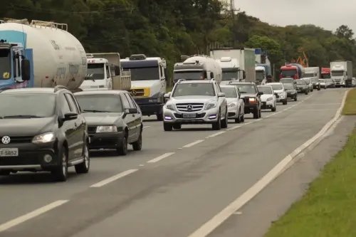 Obras na pista geram interdição e filas