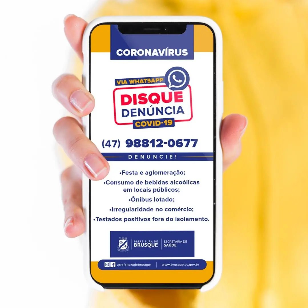 Disk Den&uacute;ncia em Brusque contra aglomeros j&aacute; est&aacute; ativo