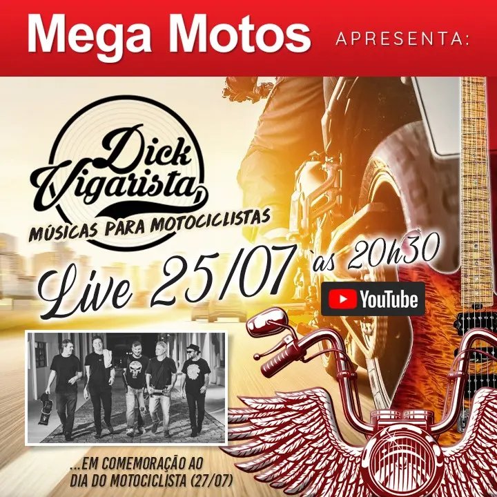 Mega Motos realiza live em homenagem aos motociclistas