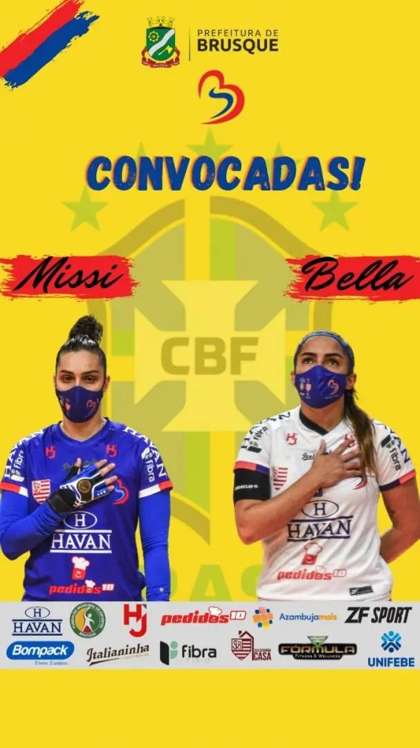 Duas atletas do Barateiro/Havan s&atilde;o convocadas pela CBF para a sele&ccedil;&atilde;o