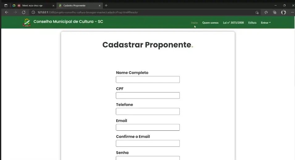 Plataforma Web &eacute; desenvolvida para o Conselho Municipal de Cultura por acad&ecirc;micos da UNIFEBE