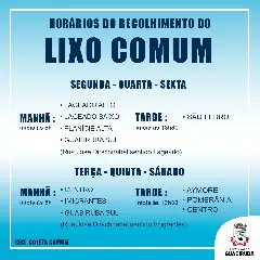 Guabiruba informa horários da coleta de lixo - 2
