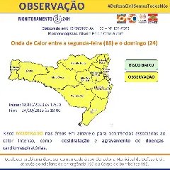 Defesa Civil alerta para onda de calor em Brusque - 1