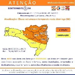 (VÍEO) - Defesa Civil atualiza informações para o início da tarde de domingo (8) - 1