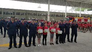 Quartel de Brusque comemora 41 anos com formação de Bombeiros Mirins - 15