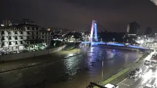 Rio Itajaí-Mirim sai da calha próximo à ponte estaiada - 1