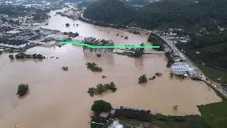 Imagens aéreas mostram dimensão das chuvas em Brusque - 1