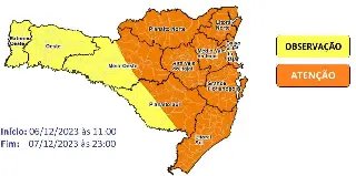 Alerta aponta forte chuva para quarta e quinta na região - 1